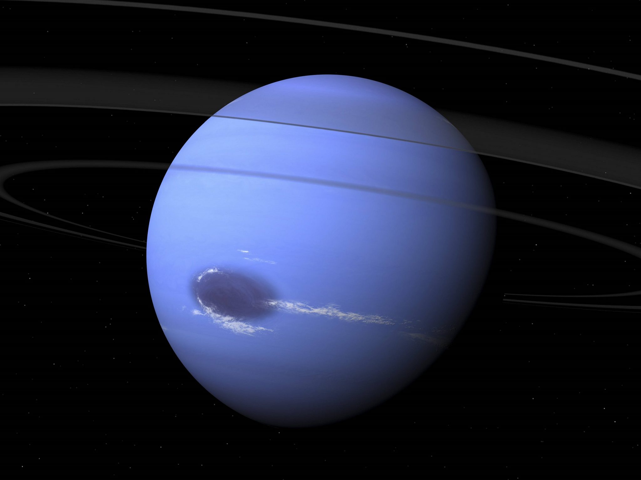 Синяя планета солнечной системы. Нептун (Планета). Нептун газовый гигант. Темное пятно Нептуна. Нептун Планета пятно.