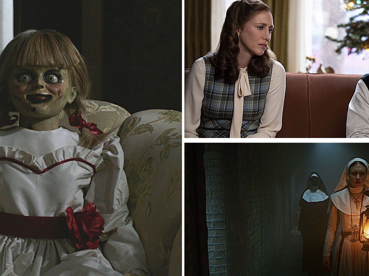 Szenenbilder aus Annabelle, Conjuring und The Nun.