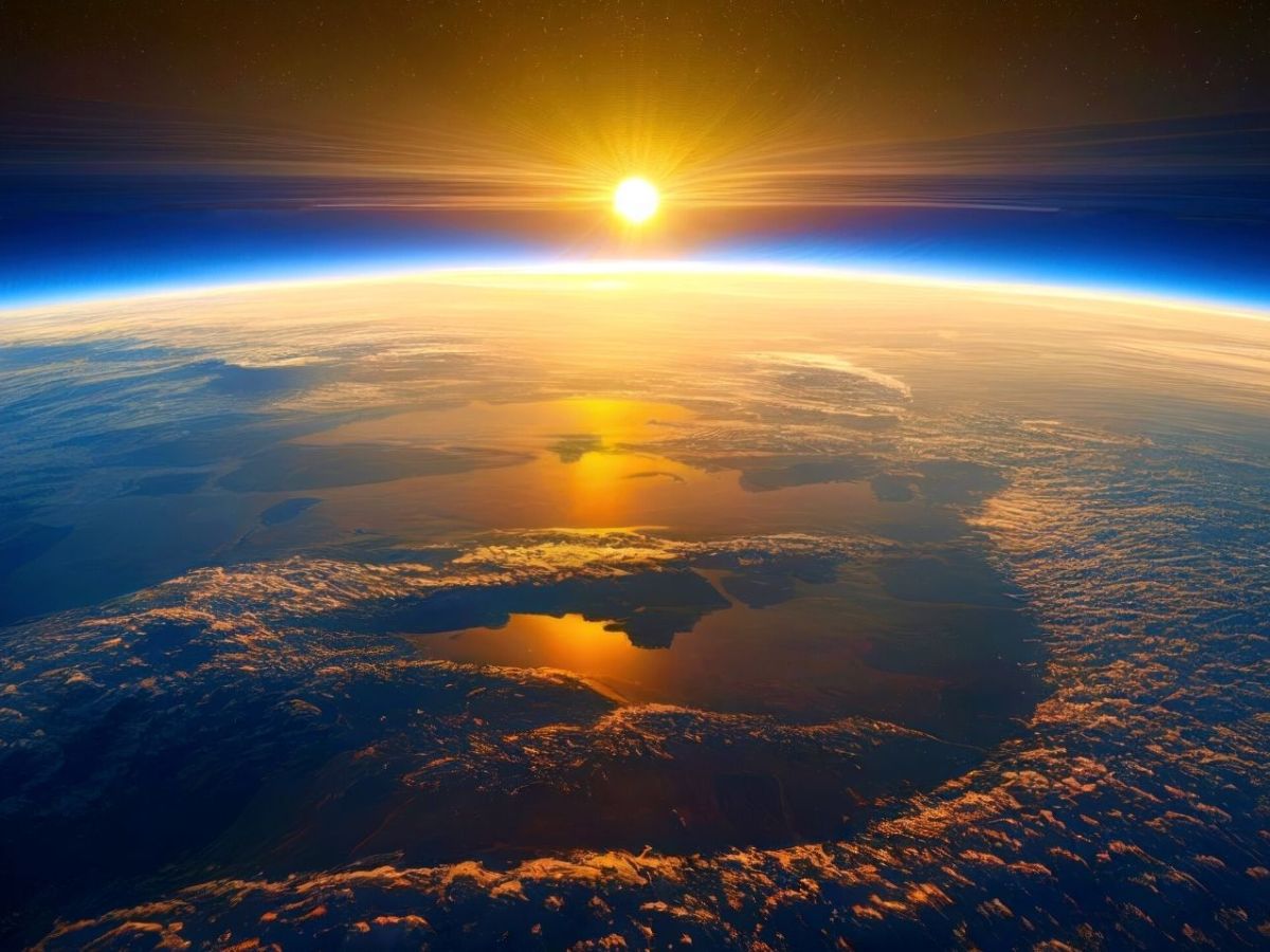 Erde und die Sonne