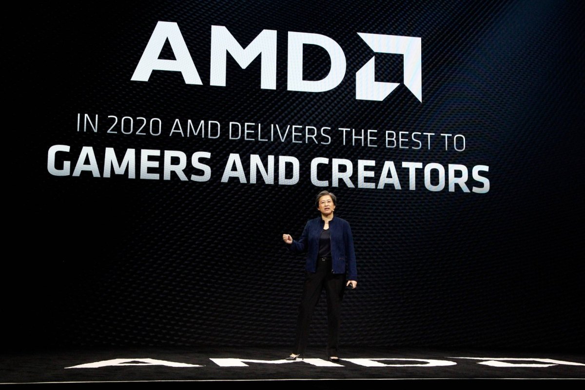 AMD Logo auf Präsentation