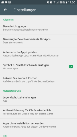 Über die Android-Einstellungen könnt ihr automatische App-Update festlegen.