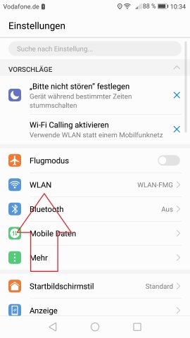 Sollte sich euer Handy nicht mit dem WLAN verbinden, könnt ihr versuchen, die Netzwerkinfos zurückzusetzen. Öffnet dazu die Einstellungen und tippt auf den Punkt WLAN