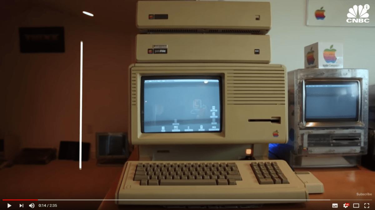 Screenshot von einem alten Apple-Standrechner