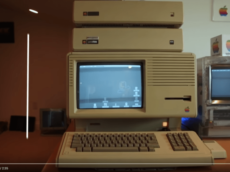 Screenshot von einem alten Apple-Standrechner