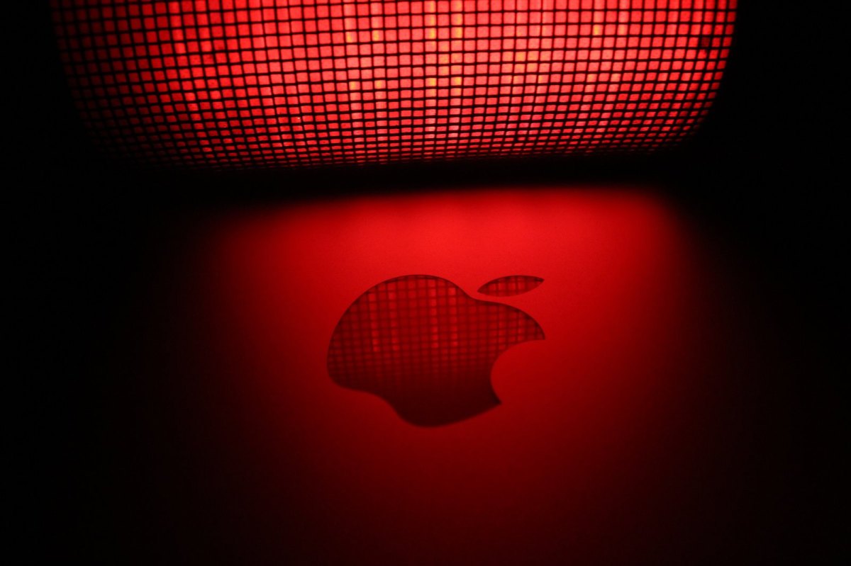 Apple Logo in Rot