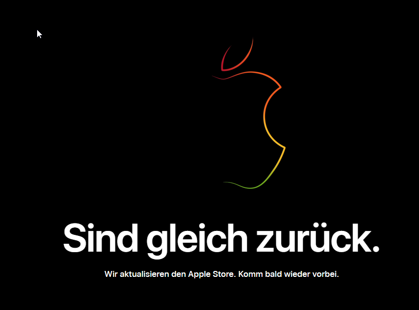 Der deutsche Apple Store ist im Vorfeld der Keynote offline. 