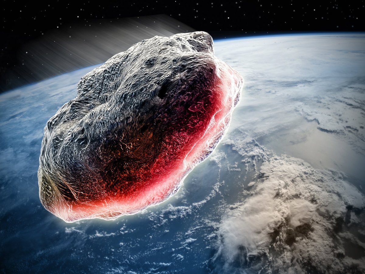 Ein Asteroid umkreis die Erde.