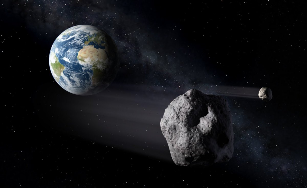 Ein Asteroid in der Nähe der Erde.