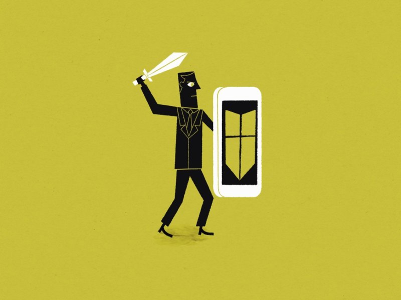 Smartphone als Schutzschild