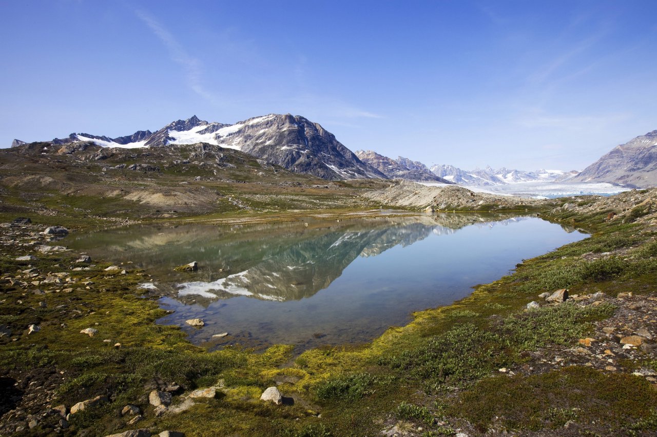 Bergseen wie dieser am Sermilik-Fjörd geben nur eine schwache Vorstellung davon, welch ausgedehnte Seen einst auf Grönland existiert haben müssen. 