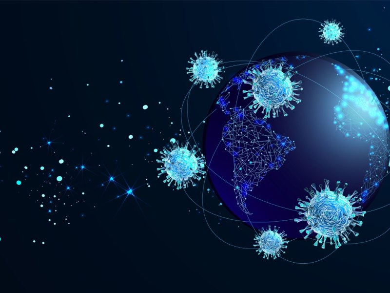 Virus verbreitet sich um die Erde.