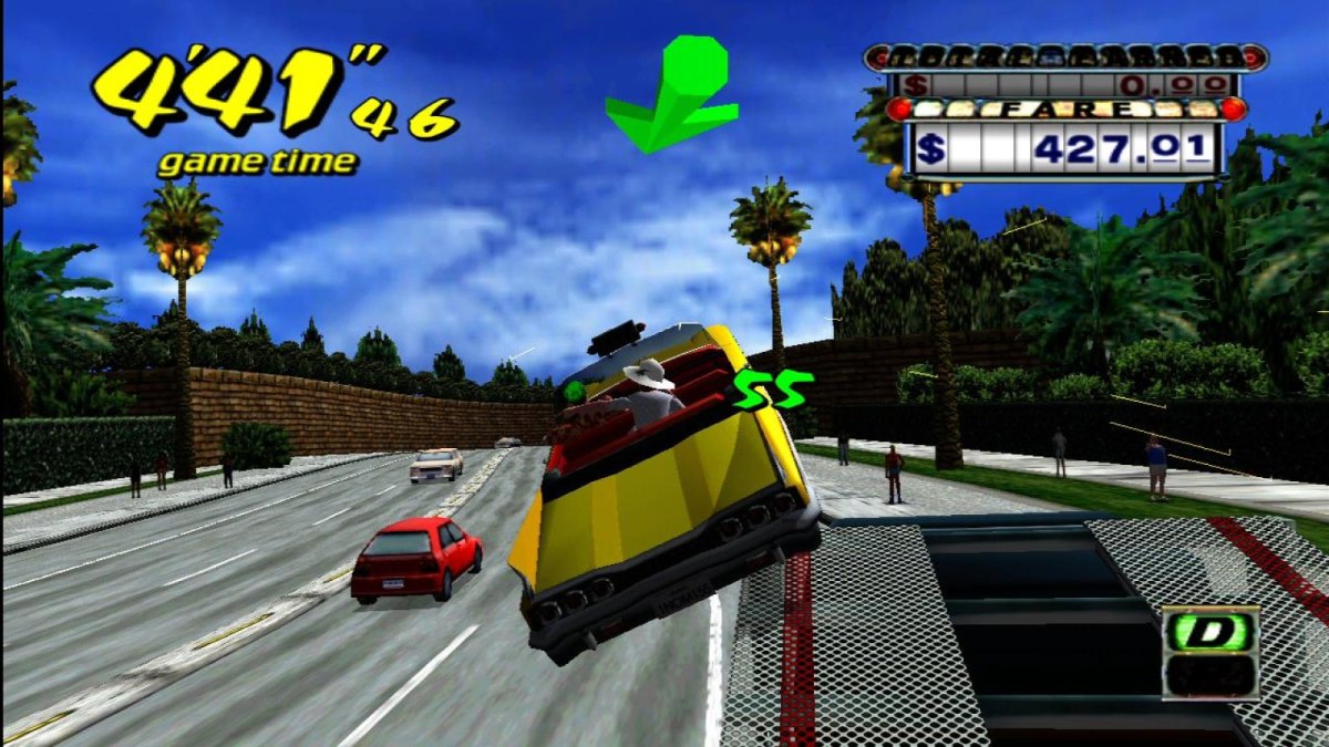 Screenshot von Segas Klassiker "Crazy Taxi"