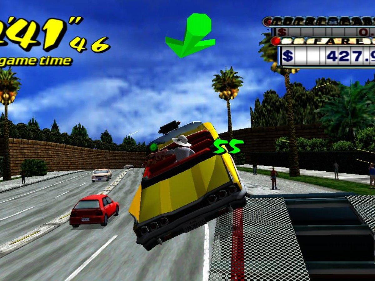 Screenshot von Segas Klassiker "Crazy Taxi"