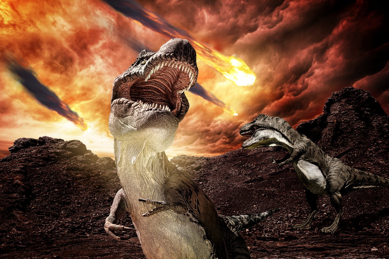 Forscher sind sich mittlerweile ziemlich einig, dass ein gewaltiger Gesteinsbrocken aus dem All die Dinosaurier auslöschte.