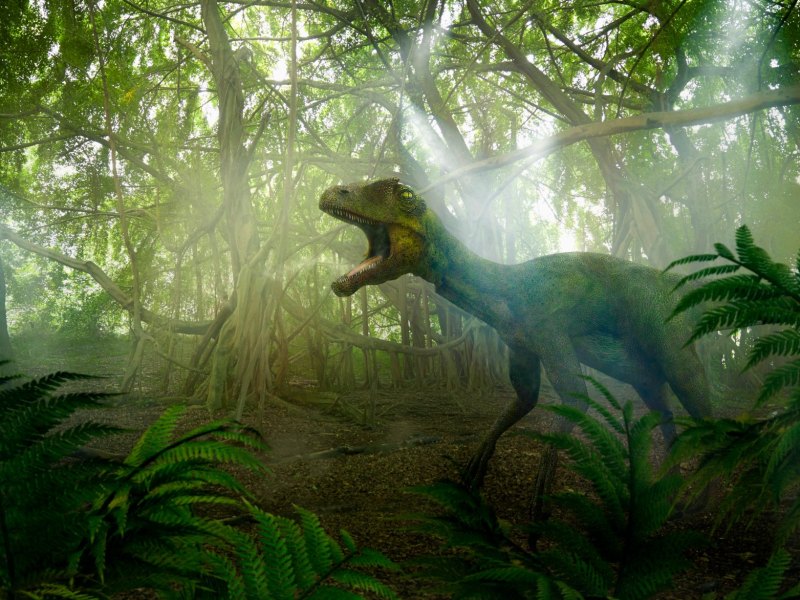 Dinosaurier-im-Urwald