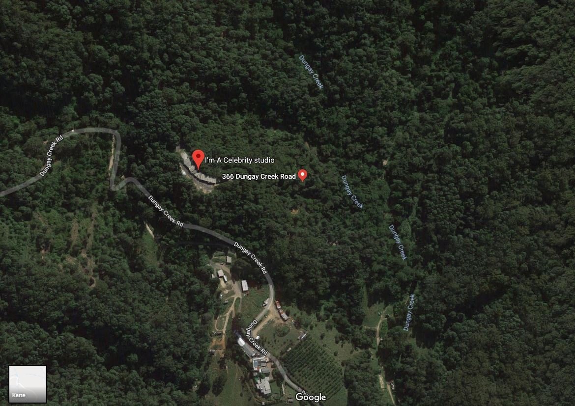Der Standort des RTL-Dschungelcamps auf Google Earth
