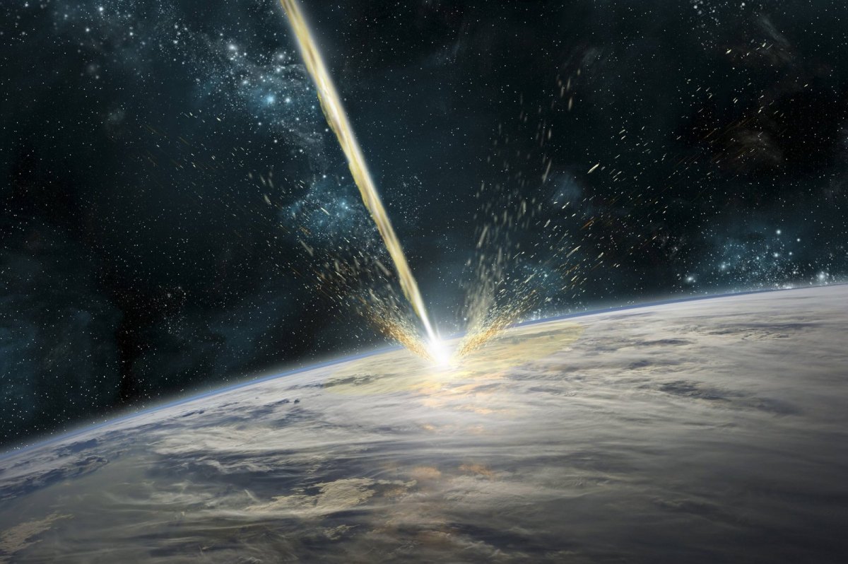 Simulation eines Asteroiden-Einschlags auf der Erde