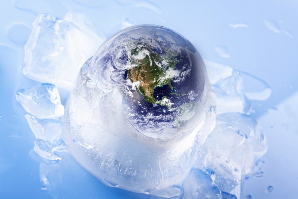 Planet Erde in Eis gehüllt