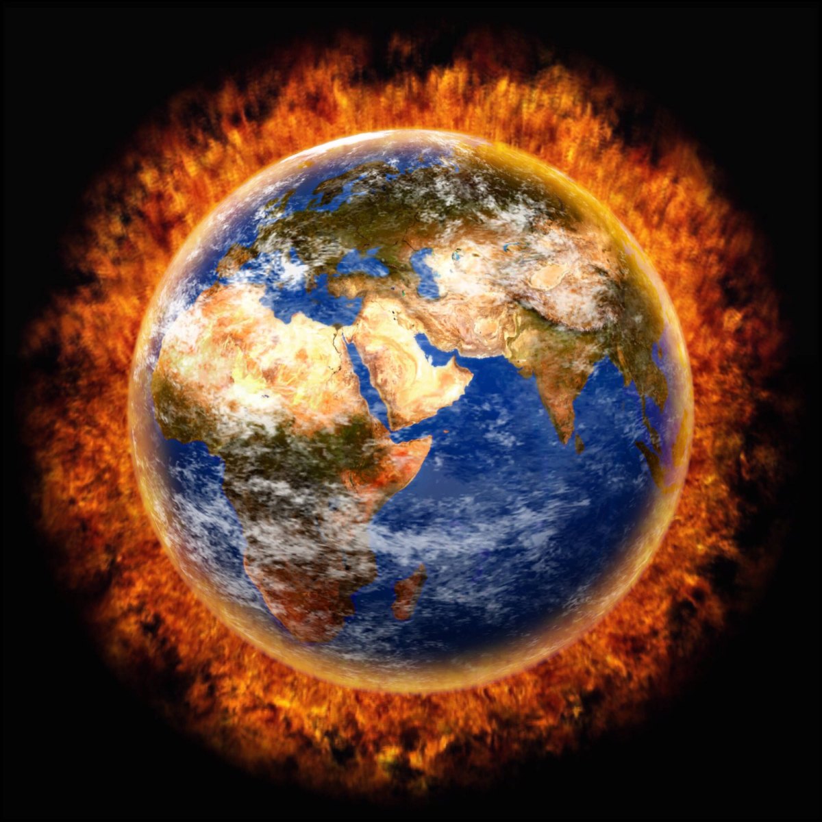 Erde in Flammen (Grafik)
