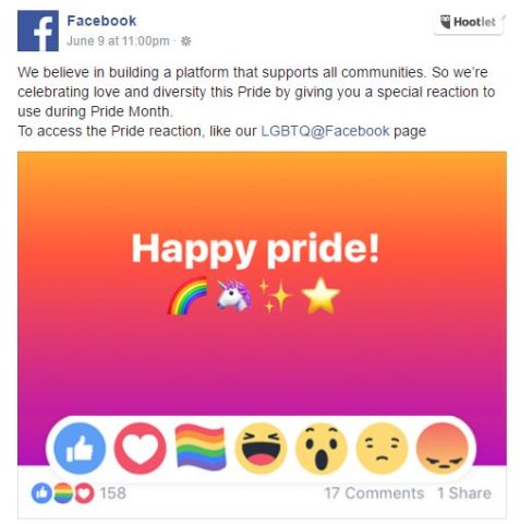 Facebook will Liebe und Vielfalt feiern.