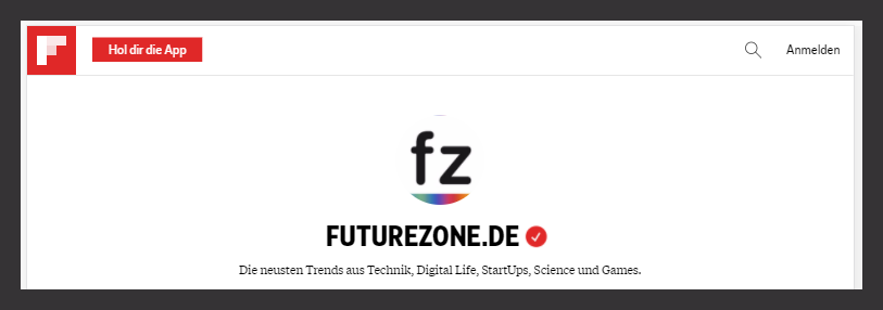 Das futurezone.de-Flipboard-Profil