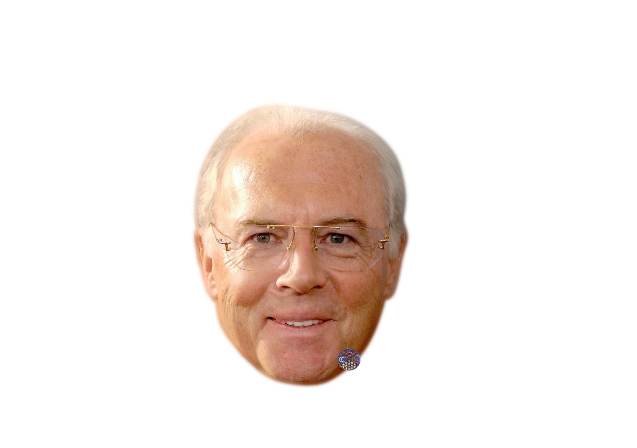 Macht sich auch als Maske gut: Franz Beckenbauer.