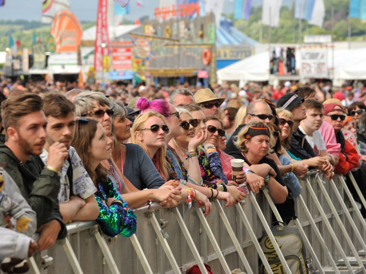 Zuschauer beim Glastonbury Festival
