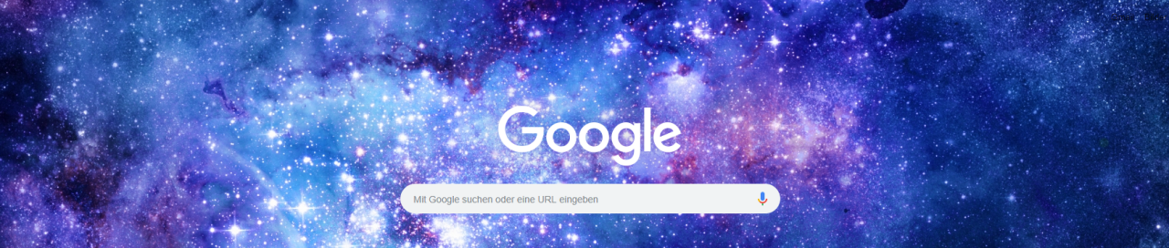 So könnte dein zukünftiger Hintergrund beim Google Browser aussehen. 