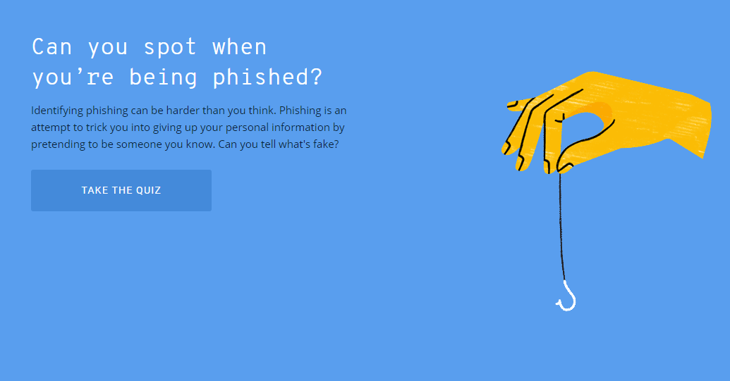 Google fordert dich mit seinem Phishing-Quiz zum Wissensduell heraus.