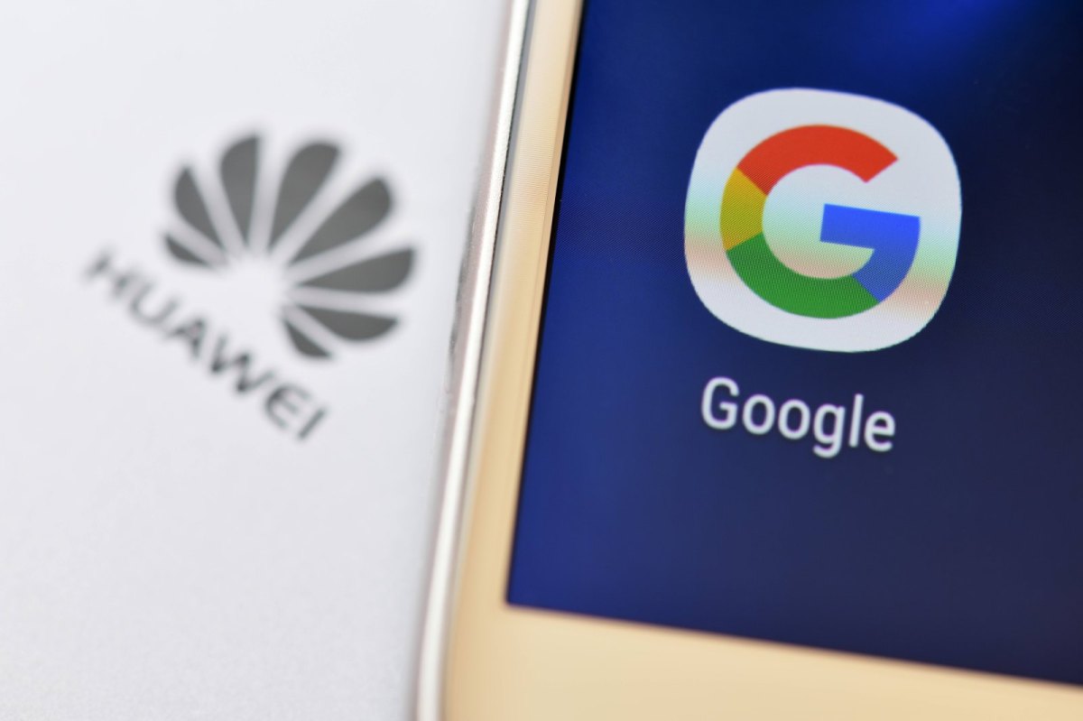 Huawei und Google Logo