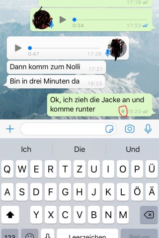 Das führt dazu, dass die WhatsApp-Nachricht mit dem Stern-Symbol markiert wird.