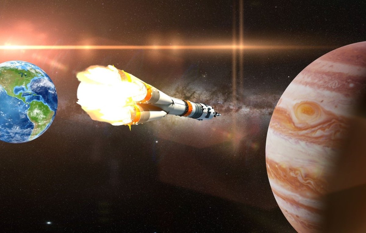 Erde/Rakete/Jupiter