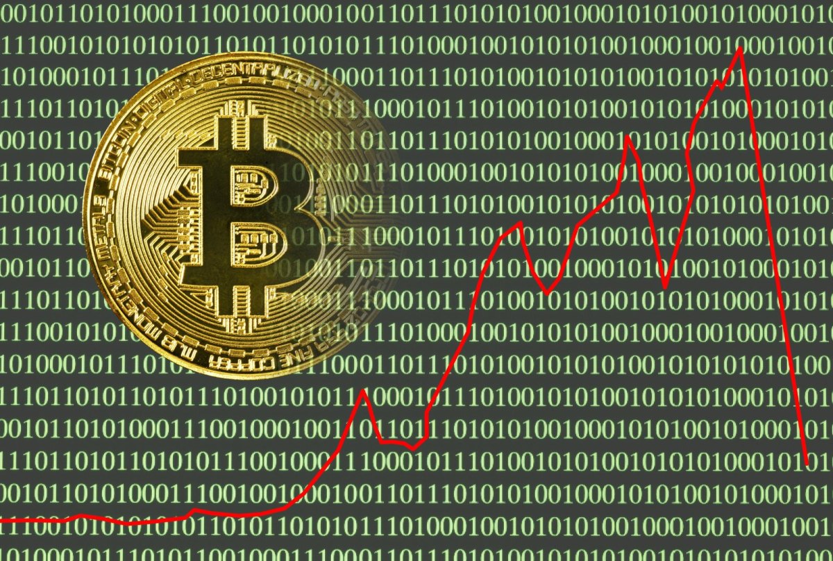 Abstürzende Bitcoin-Kurve