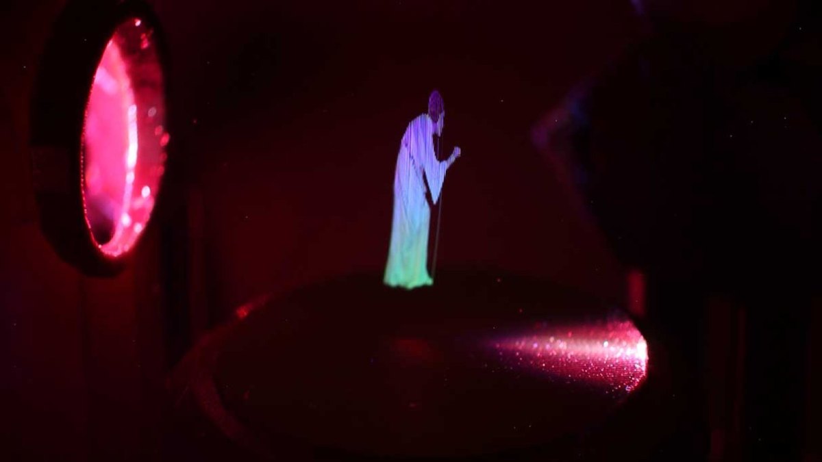 Prinzessin Leia als 3D-Projektion
