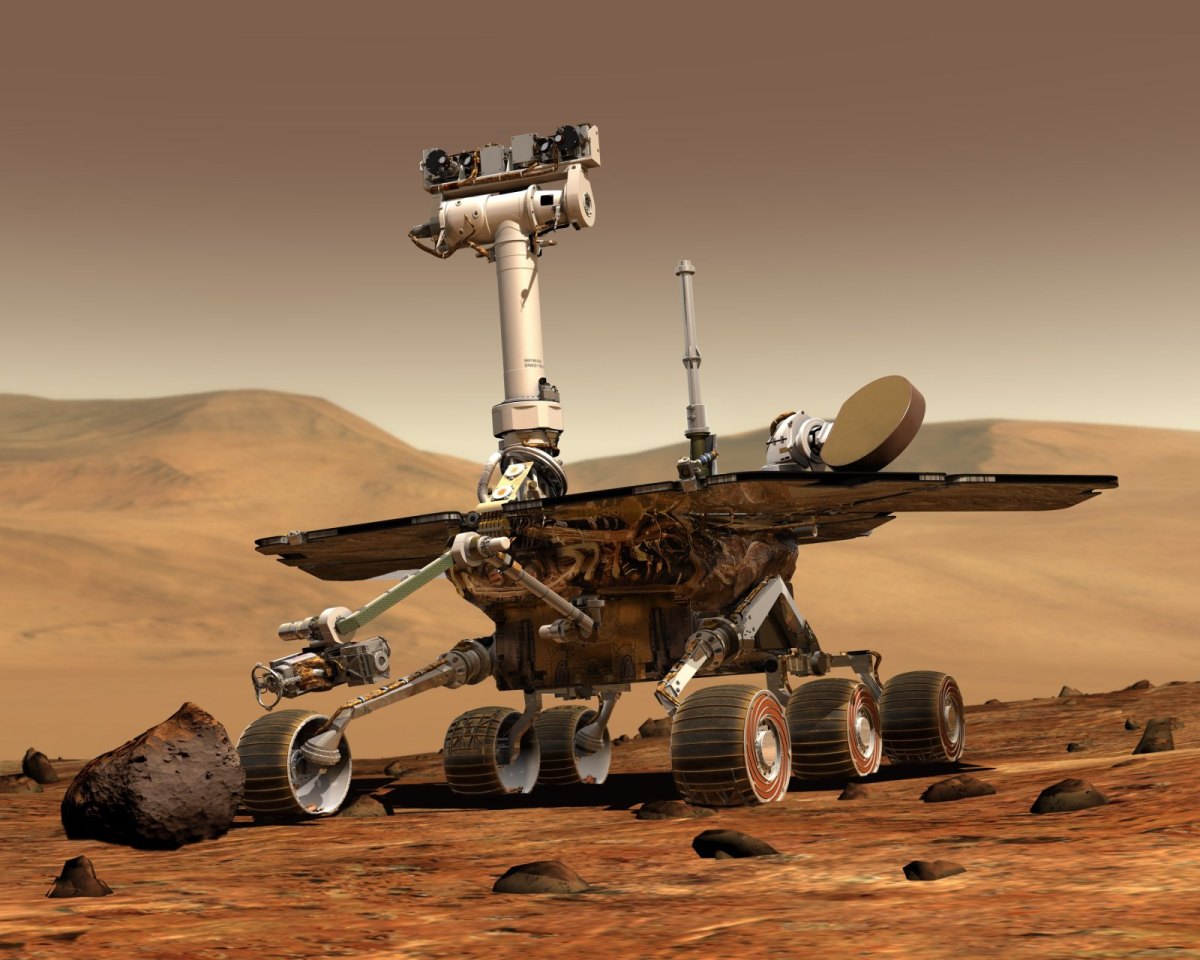 Der Rover Curiosity erkundet den Planeten Mars.