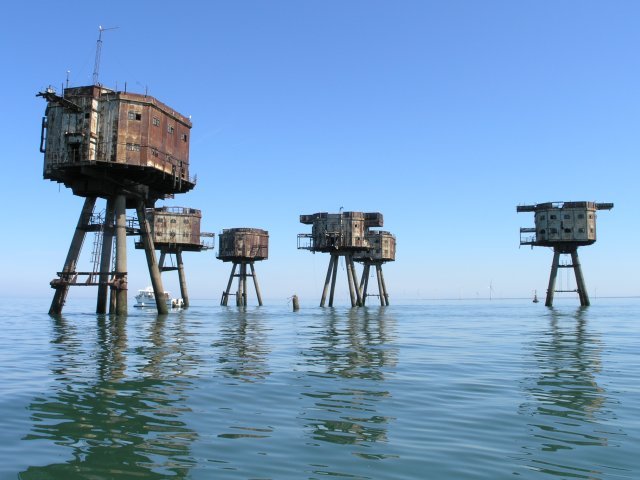 Eine der Maunsell Seefestungen: Shivering Sands