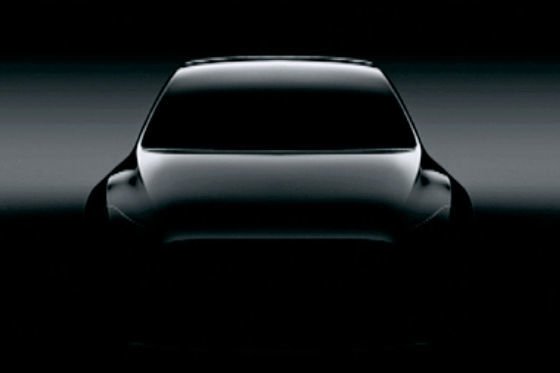 Dieses Bild verbreitete Musk vor einiger Zeit via Twitter. Es soll die  Silhouette der Front des Model Y zeigen.