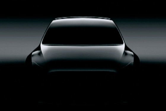 Dieses Bild verbreitete Musk vor einiger Zeit via Twitter. Es soll die  Silhouette der Front des Model Y zeigen.