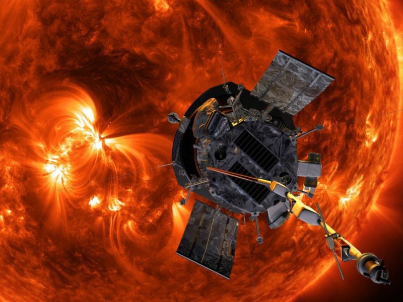 Illustration der NASA-Sonde Parker Solar Probe