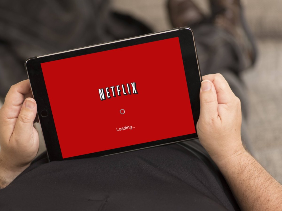 Netflix Startseite auf dem Tablet