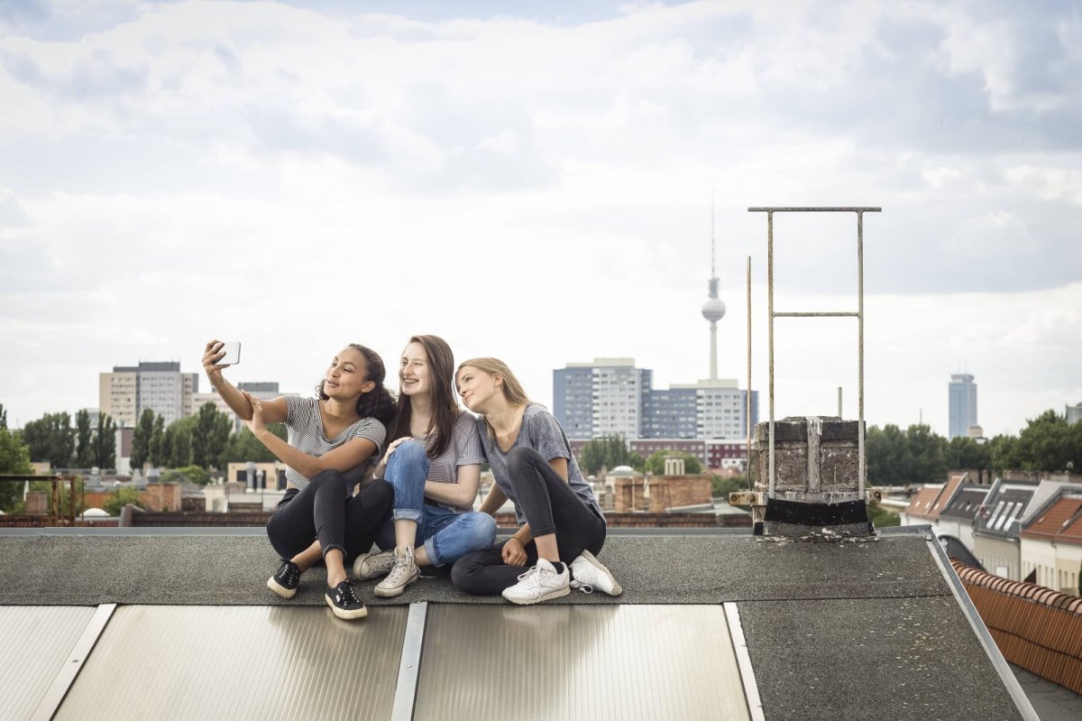 Selfie auf einem Dach