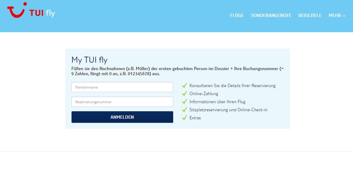 So geht das: der Online-Check-in bei TUI Fly