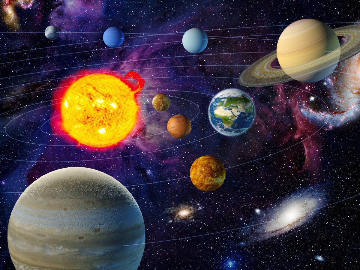Die Planeten in unserem Sonnensystem.