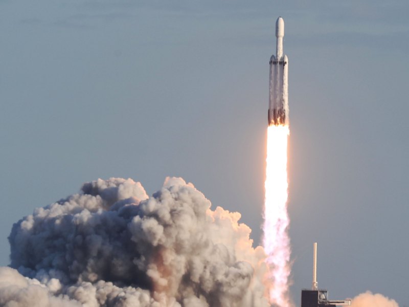 Raketenstart der SpaceX.
