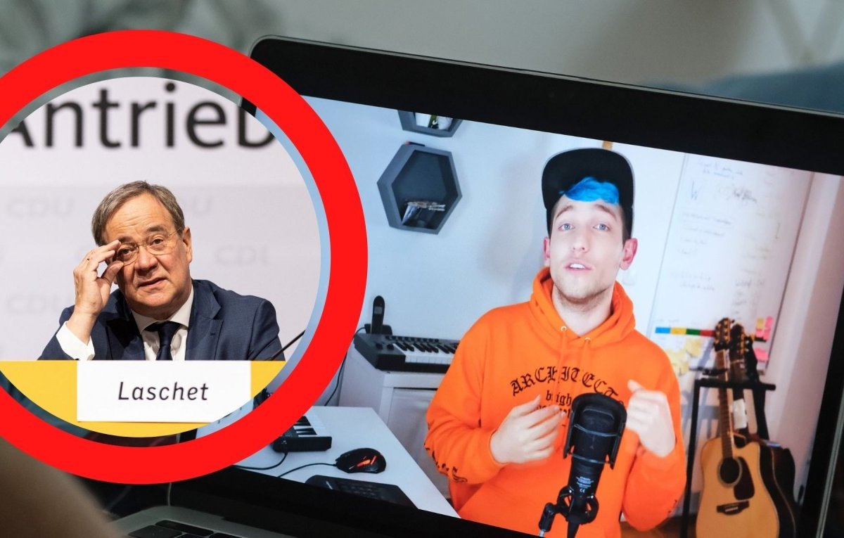 Armin Laschet (CDU) und YouTuber Rezo