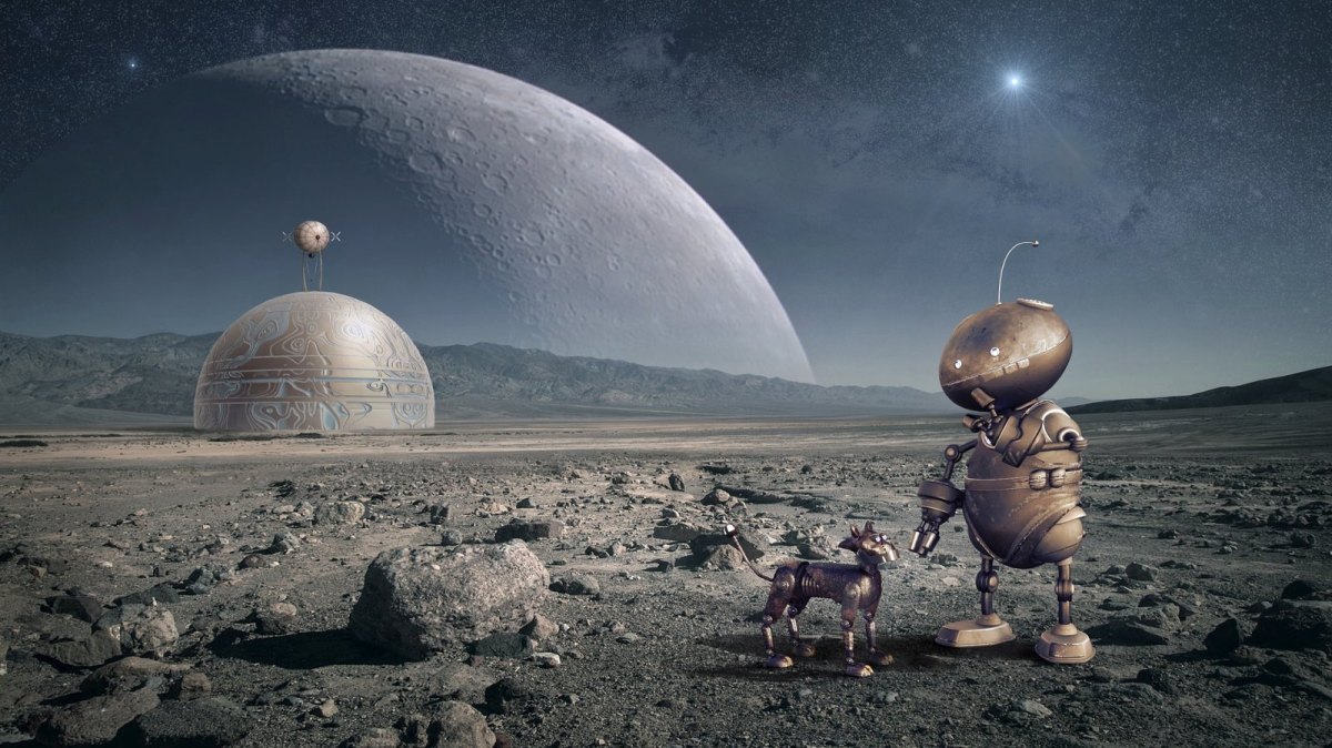 Roboter auf dem Mond