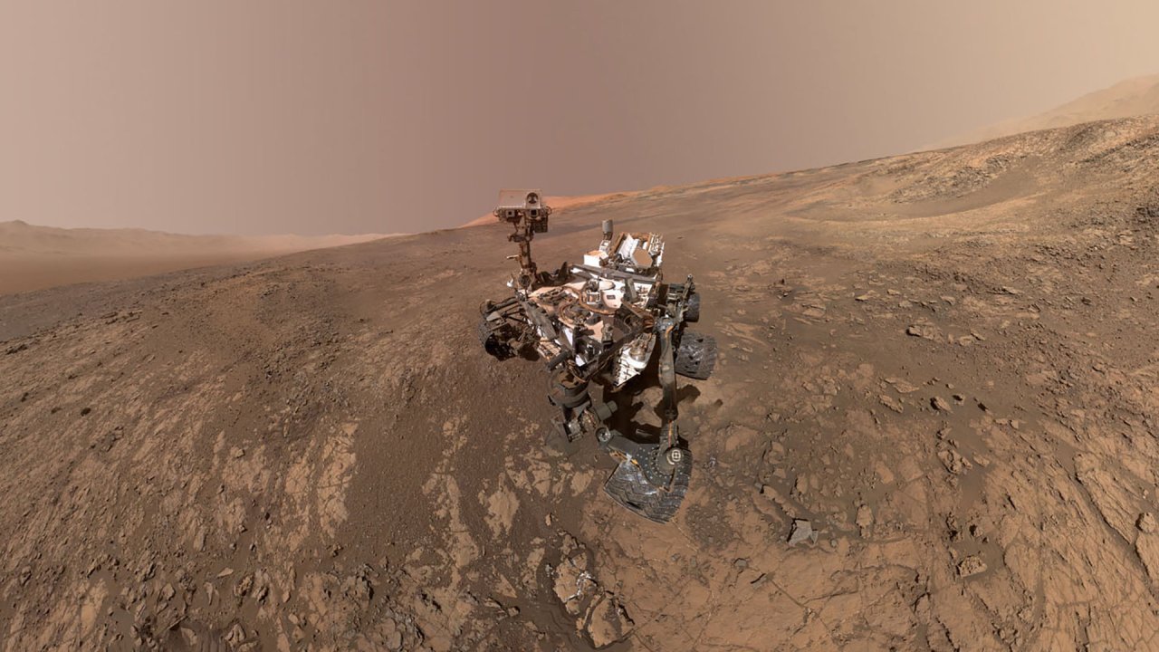 NASAs Curiosity Mars-Rover befährt den Vera Rubin-Bergrücken auf dem Mars