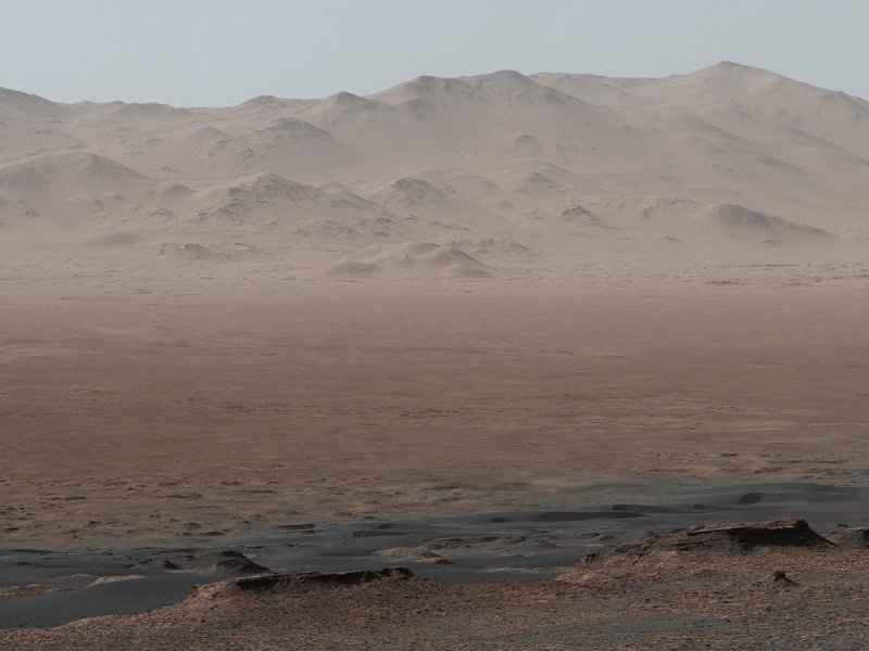 Bergrücken im Gale-Krater des Mars