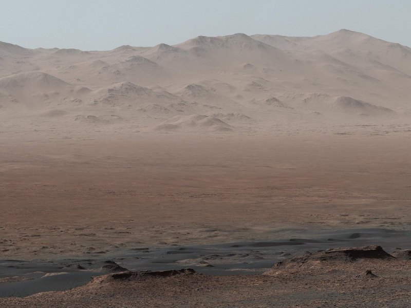 Bergrücken im Gale-Krater des Mars