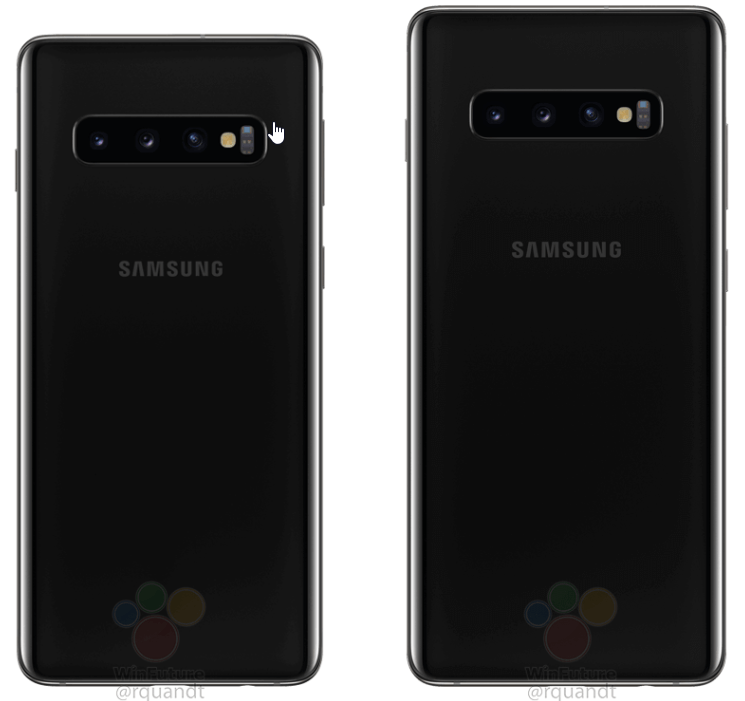 Bei diesem Bild soll es sich um eine offizielle Aufnahme handeln. Es zeigt das Samsung Galaxy S10 (links) und das Galaxy S10 Plus. 